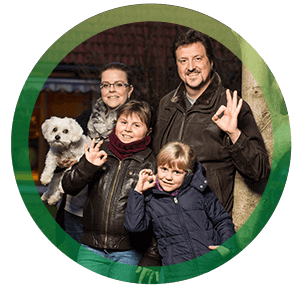 Familie Weimar mit Liebling Frodo, BürgerGas-Kunde seit 2011